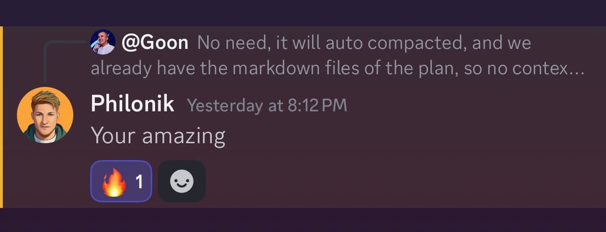 Discord testimonial from Philonik
