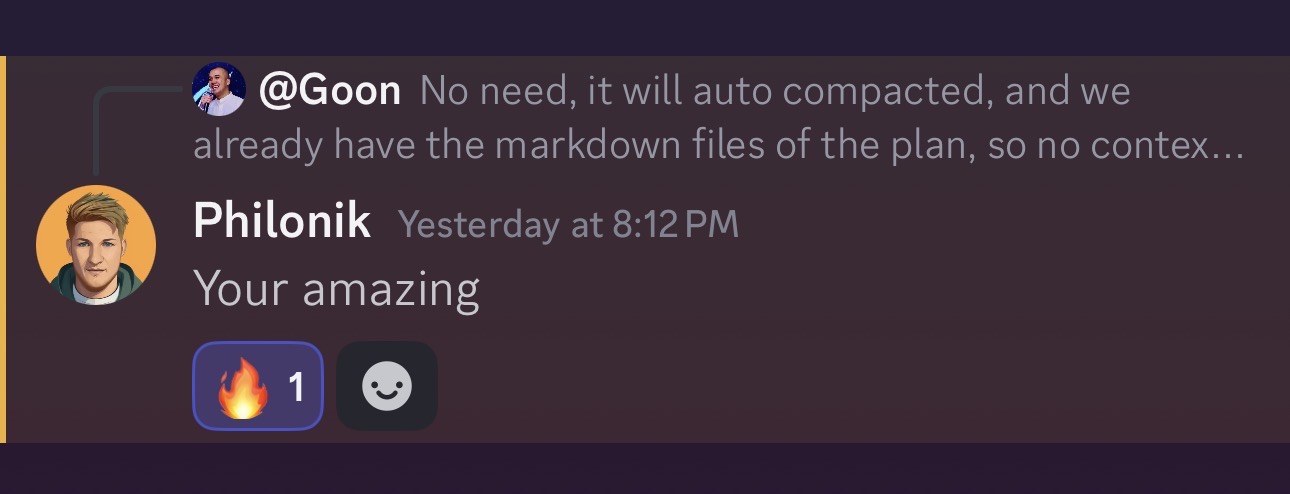 Customer testimonial from Philonik on Discord